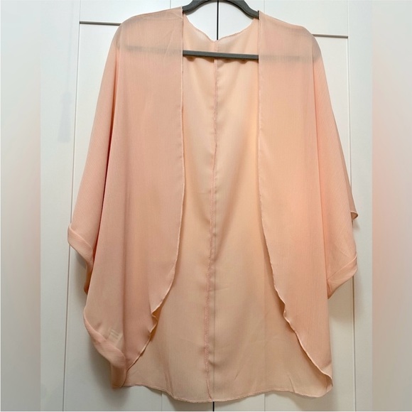 Peach Chiffon Accent Jacket Sz SM NEW! - Picture 1 of 5